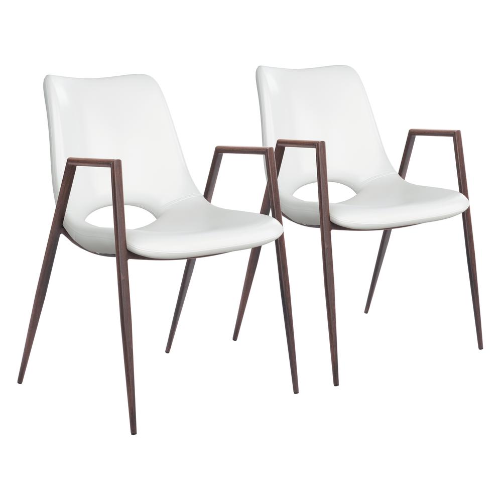 Desi Dining Chair (Set of 2) White White. Picture 1