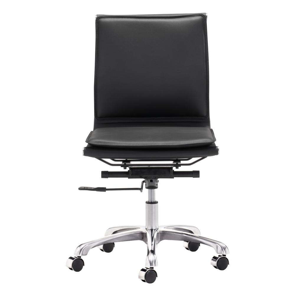 Lider Plus Armless Office Chair Black Black. Picture 3