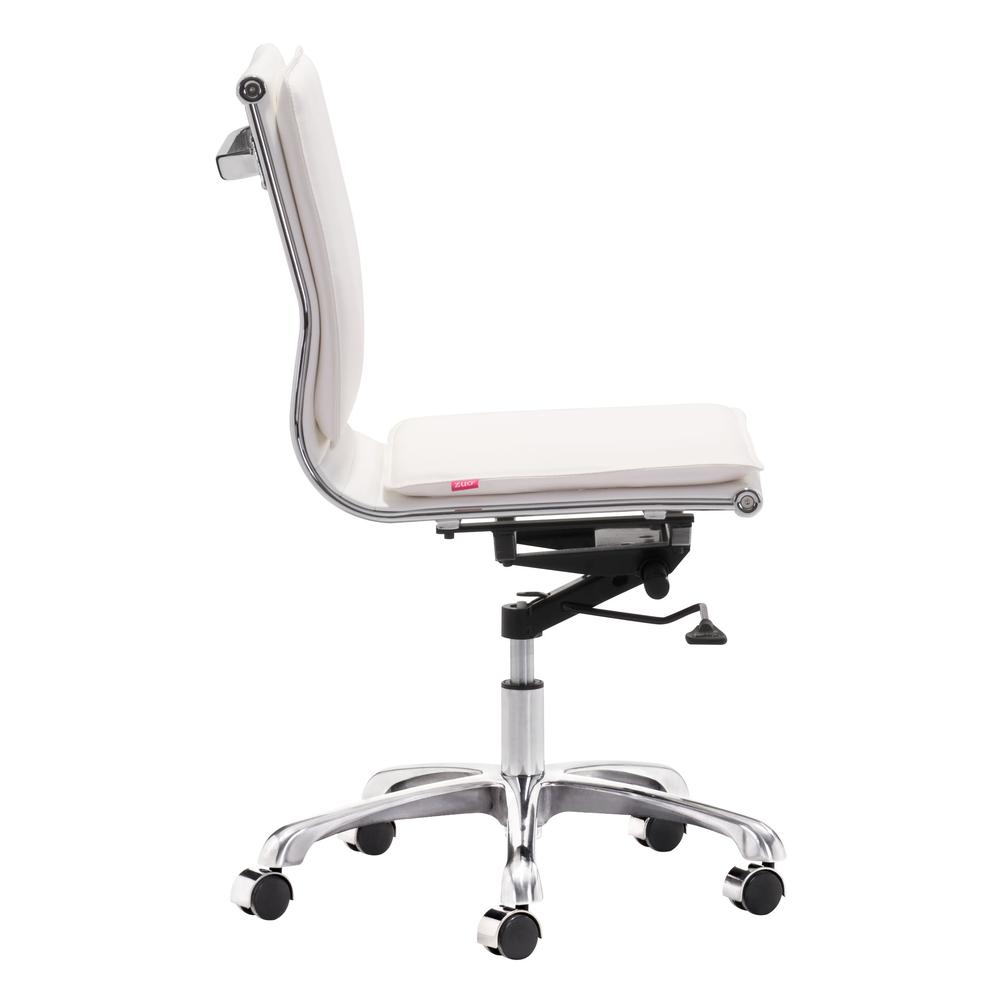 Lider Plus Armless Office Chair White White. Picture 2