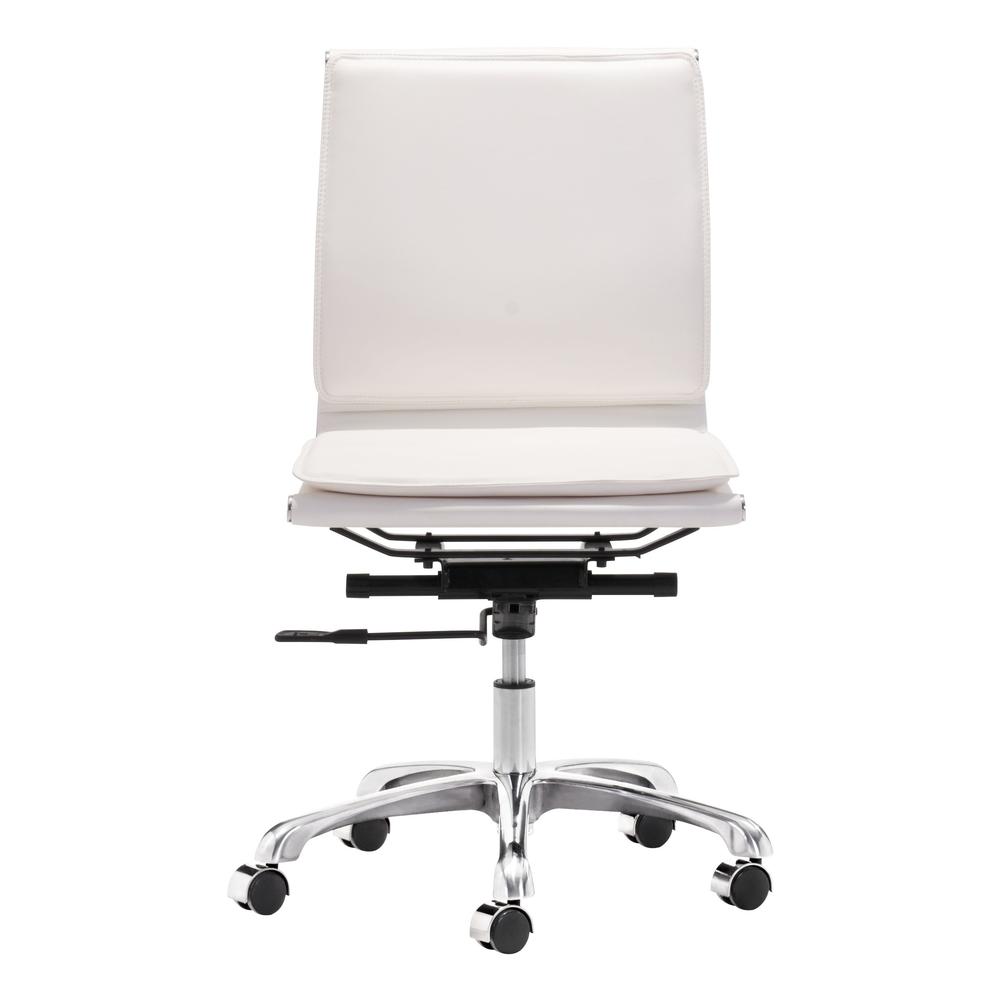 Lider Plus Armless Office Chair White White. Picture 3