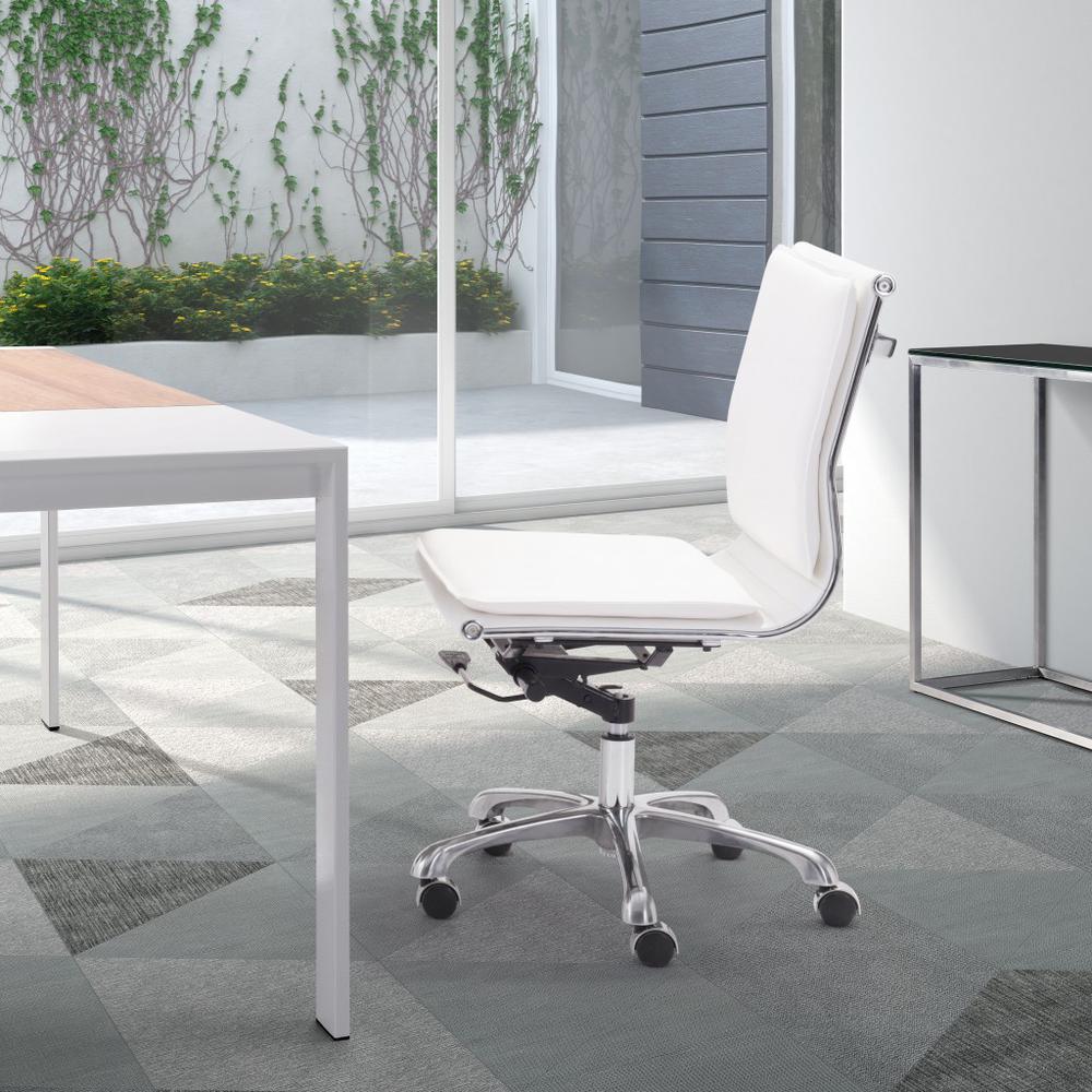 Lider Plus Armless Office Chair White White. Picture 7