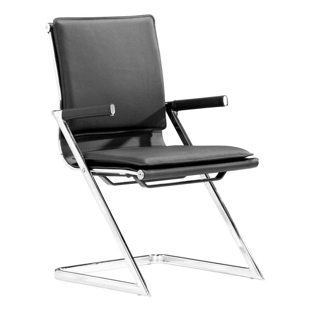 Lider Plus Conference Chair (Set of 2) Black Black. Picture 2