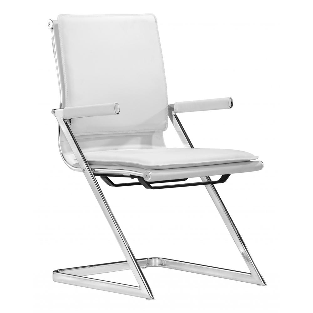 Lider Plus Conference Chair (Set of 2) White White. Picture 2