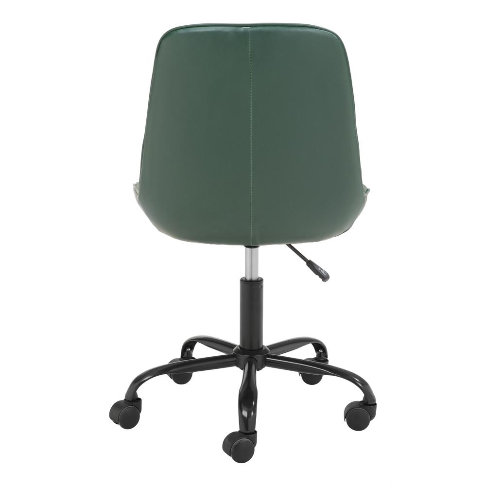 Green Stylized Faux Leather Office Chair Green. Picture 4
