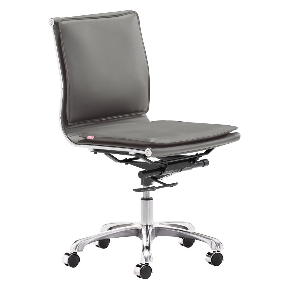 Lider Plus Armless Office Chair Gray Gray. Picture 1