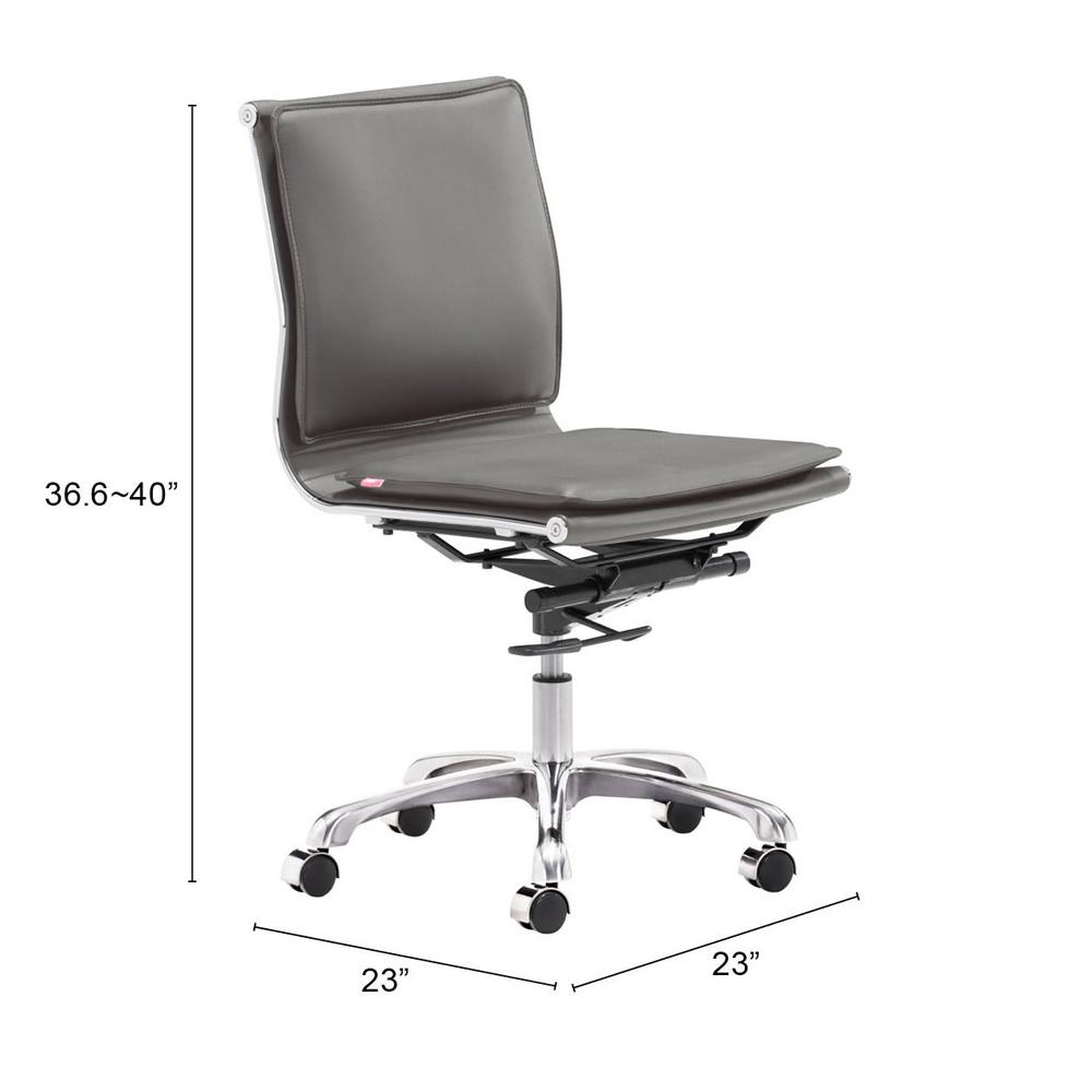 Lider Plus Armless Office Chair Gray Gray. Picture 7