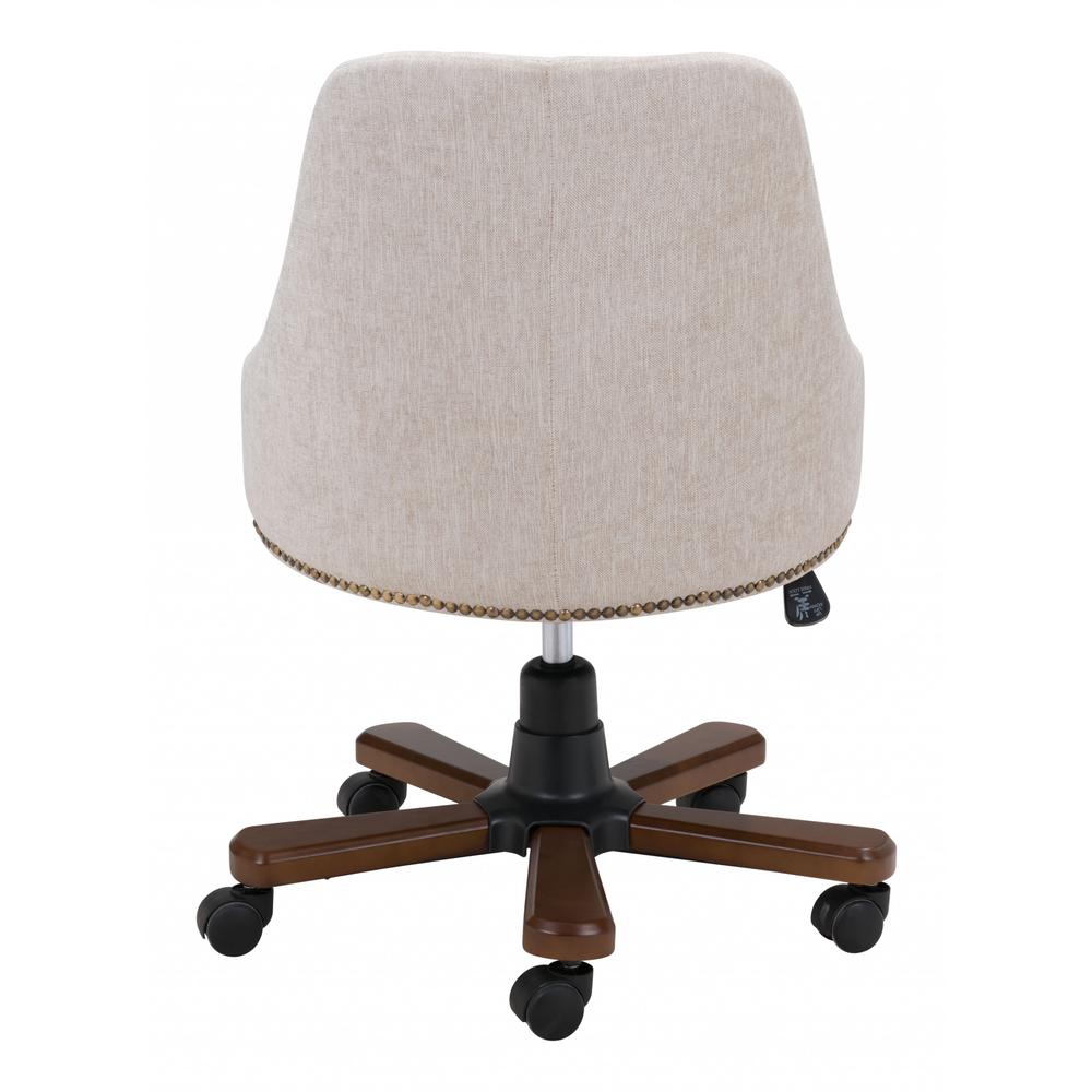 Off White Cozy Earth Office Chair Beige. Picture 4