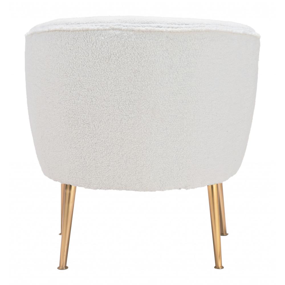 Sherpa Accent Chair Beige & Gold Beige & Gold. Picture 4