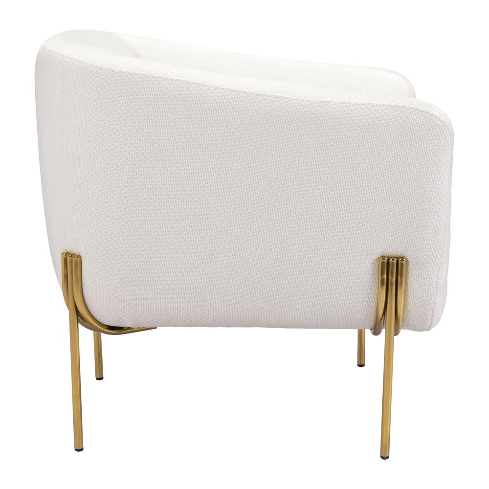 Micaela Arm Chair Ivory & Gold Ivory & Gold. Picture 2
