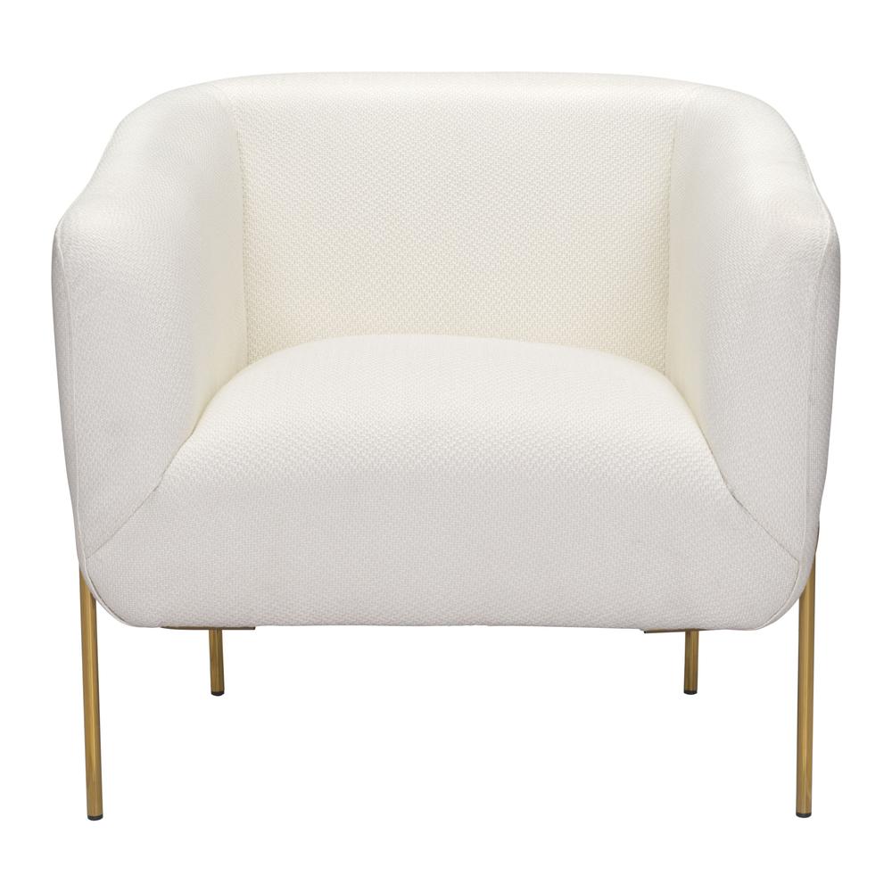 Micaela Arm Chair Ivory & Gold Ivory & Gold. Picture 3