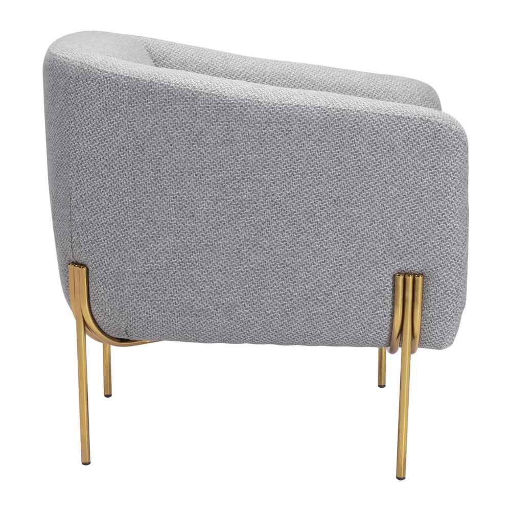 Micaela Arm Chair Gray & Gold Gray & Gold. Picture 2