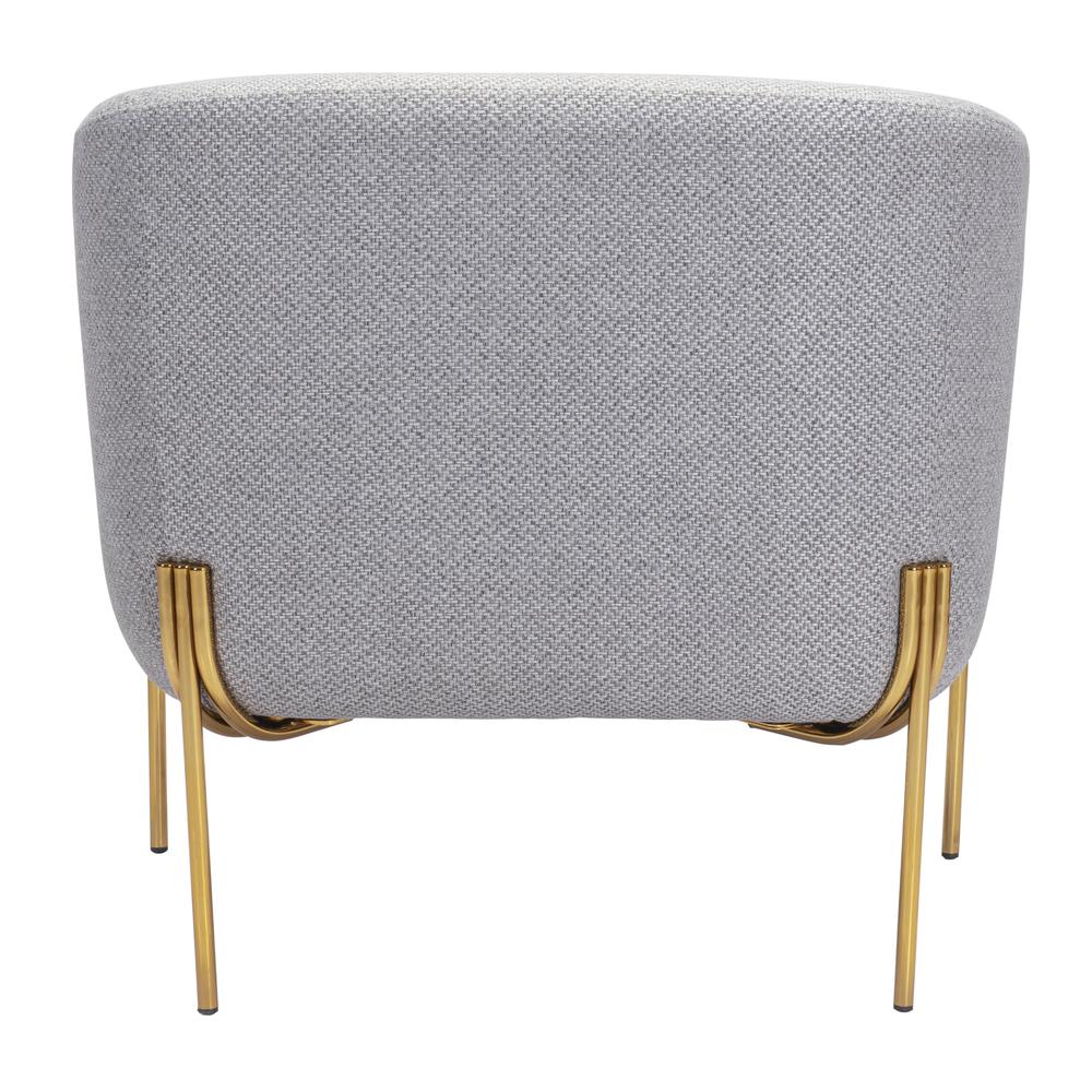 Micaela Arm Chair Gray & Gold Gray & Gold. Picture 4