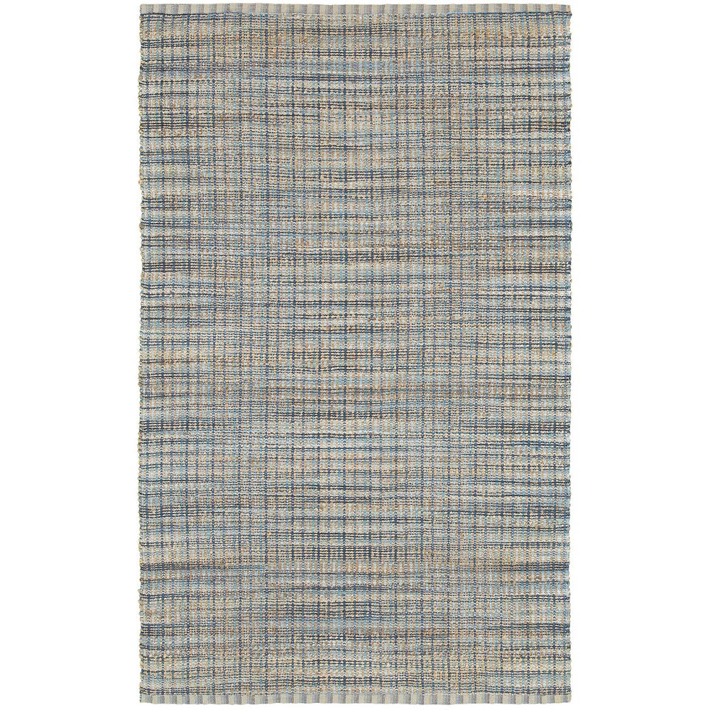 5’ x 8’ Navy and Natural Interwoven Area Rug Navy/Natural. Picture 1