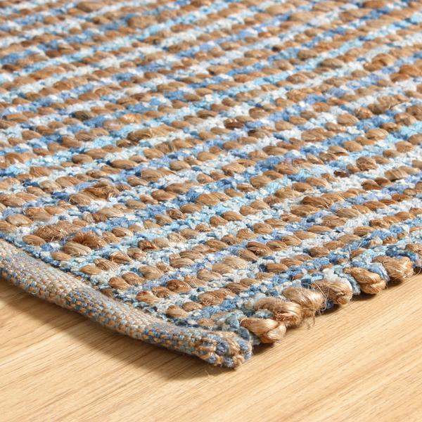 8’ x 10’ Navy and Natural Interwoven Area Rug Navy/Natural. Picture 4