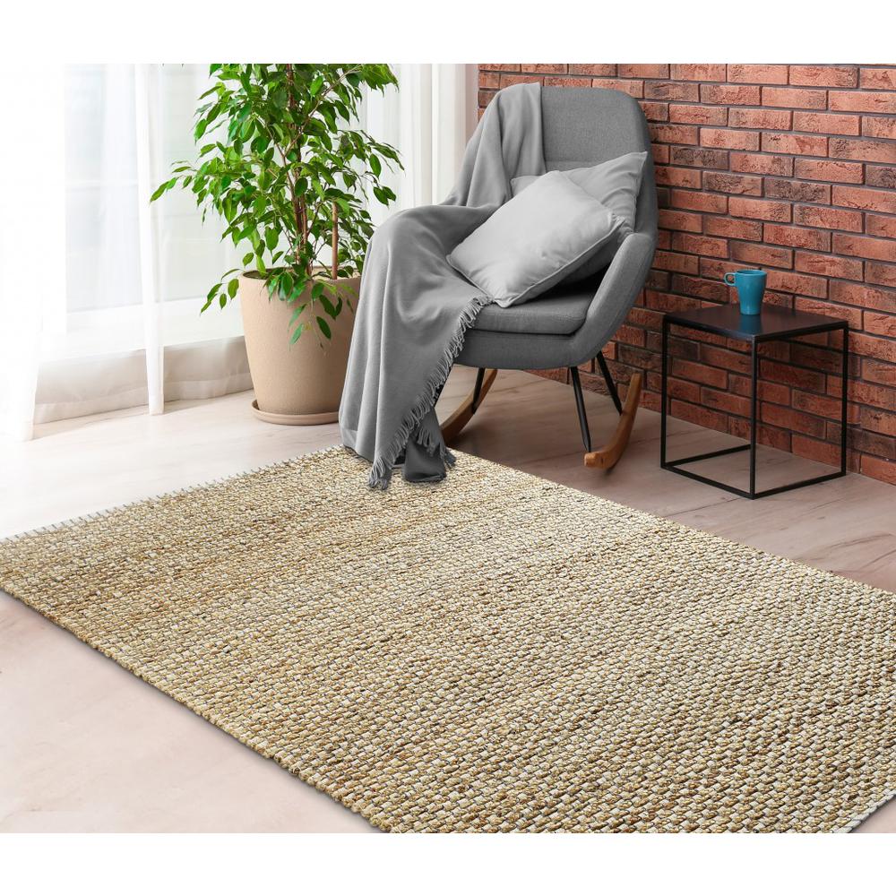 8’ x 10’ Natural Braided Jute Area Rug Natural. Picture 6