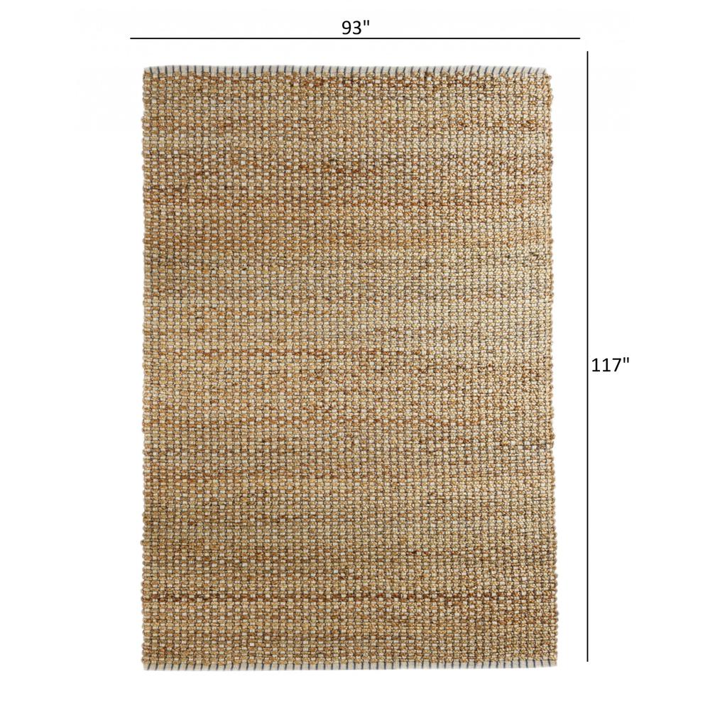 8’ x 10’ Natural Braided Jute Area Rug Natural. Picture 8
