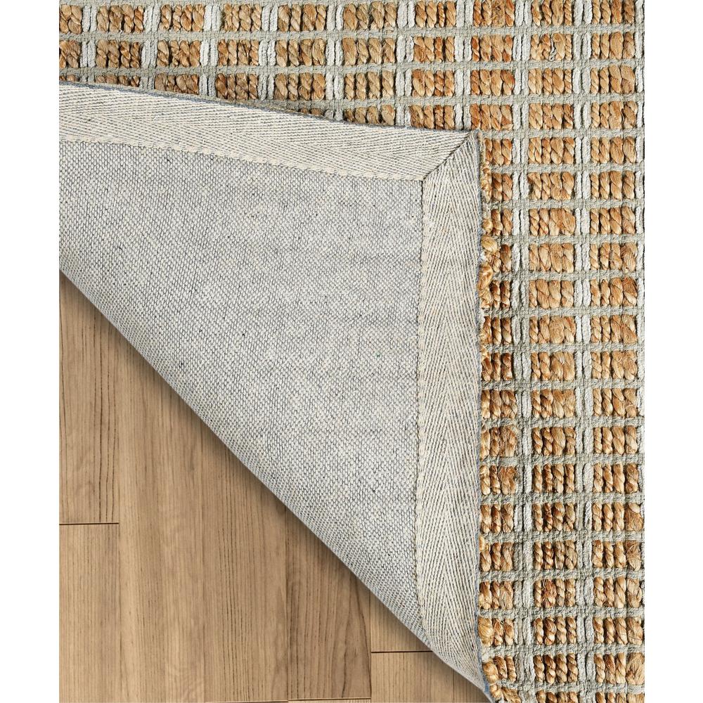 5’ x 8’ Gray Grid Farmhouse Area Rug Natural/Gray. Picture 4