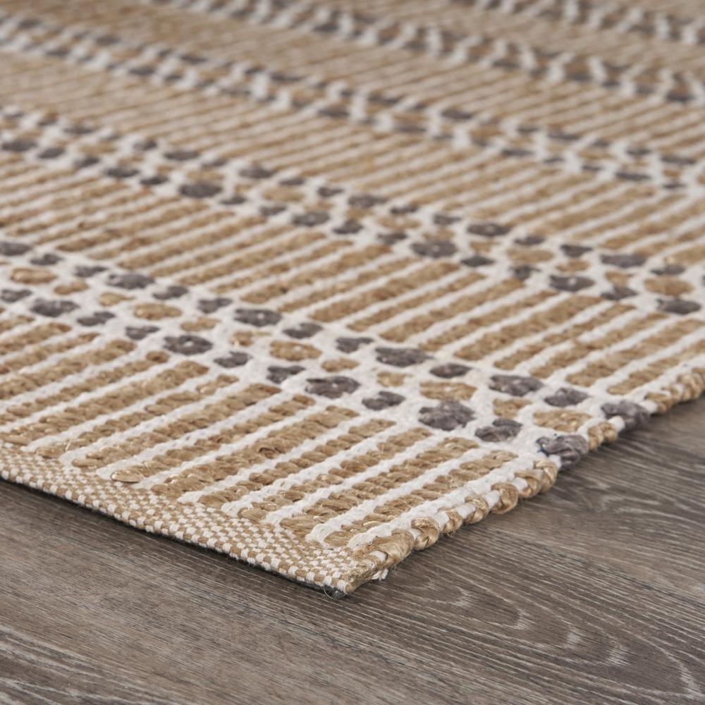 5’ x 8’ Tan and Gray Detailed Stripes Area Rug Natural/Gray. Picture 6