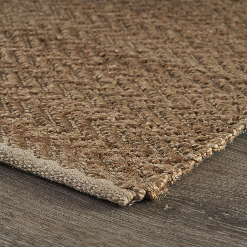 5’ x 8’ Natural Toned Chevron Pattern Area Rug Natural. Picture 3