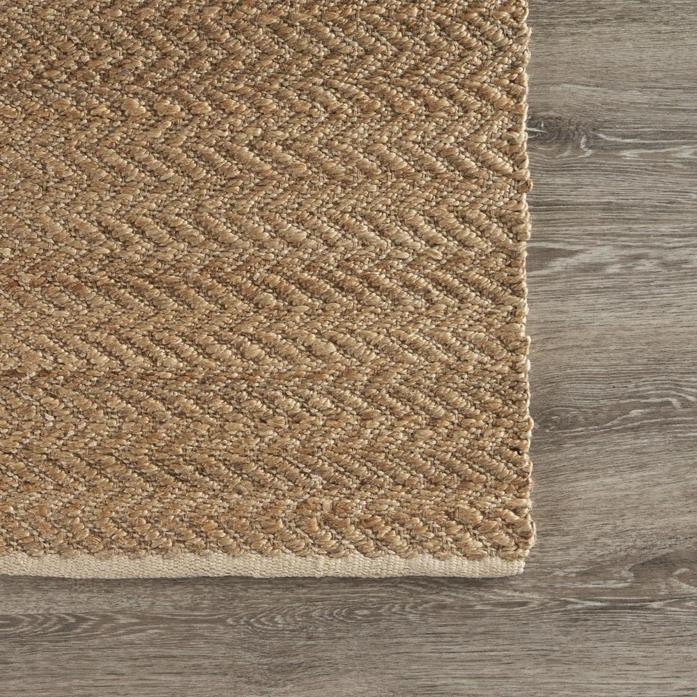 5’ x 8’ Natural Toned Chevron Pattern Area Rug Natural. Picture 6