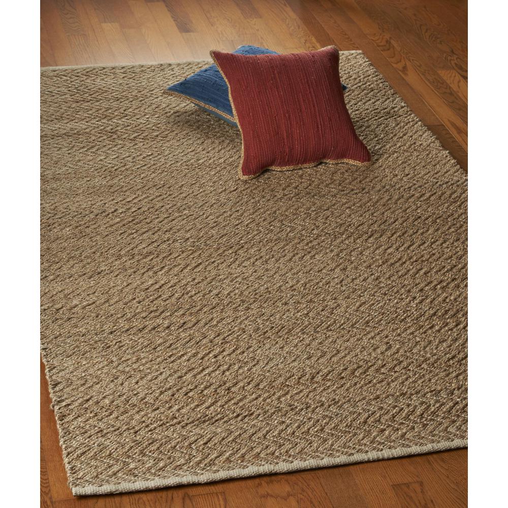 5’ x 8’ Natural Toned Chevron Pattern Area Rug Natural. Picture 7