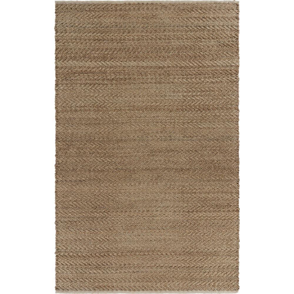 8’ x 10’ Natural Toned Chevron Pattern Area Rug Natural. Picture 1