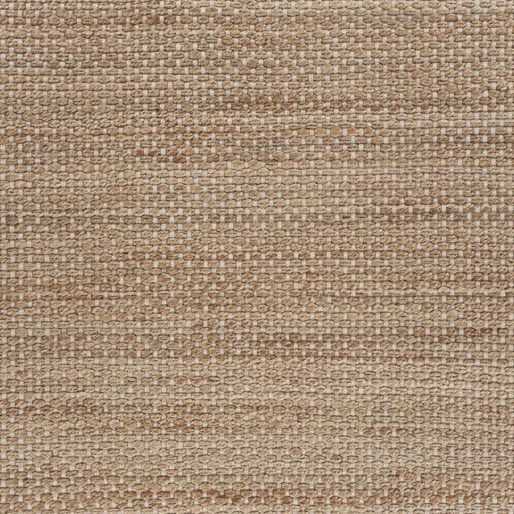 8’ x 10’ Tan and White Detailed Woven Area Rug Tan/Off-White. Picture 2