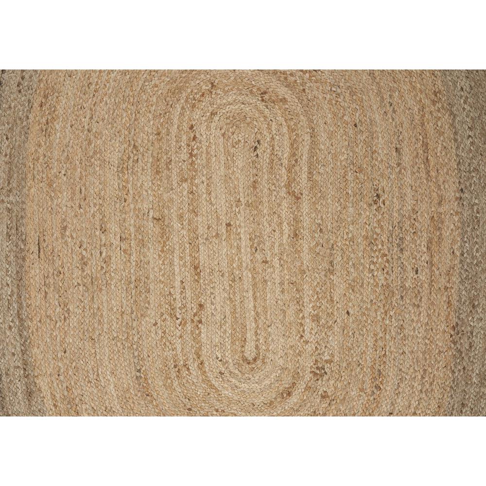 9’ Natural Toned Oval Shaped Area Rug Natural. Picture 2