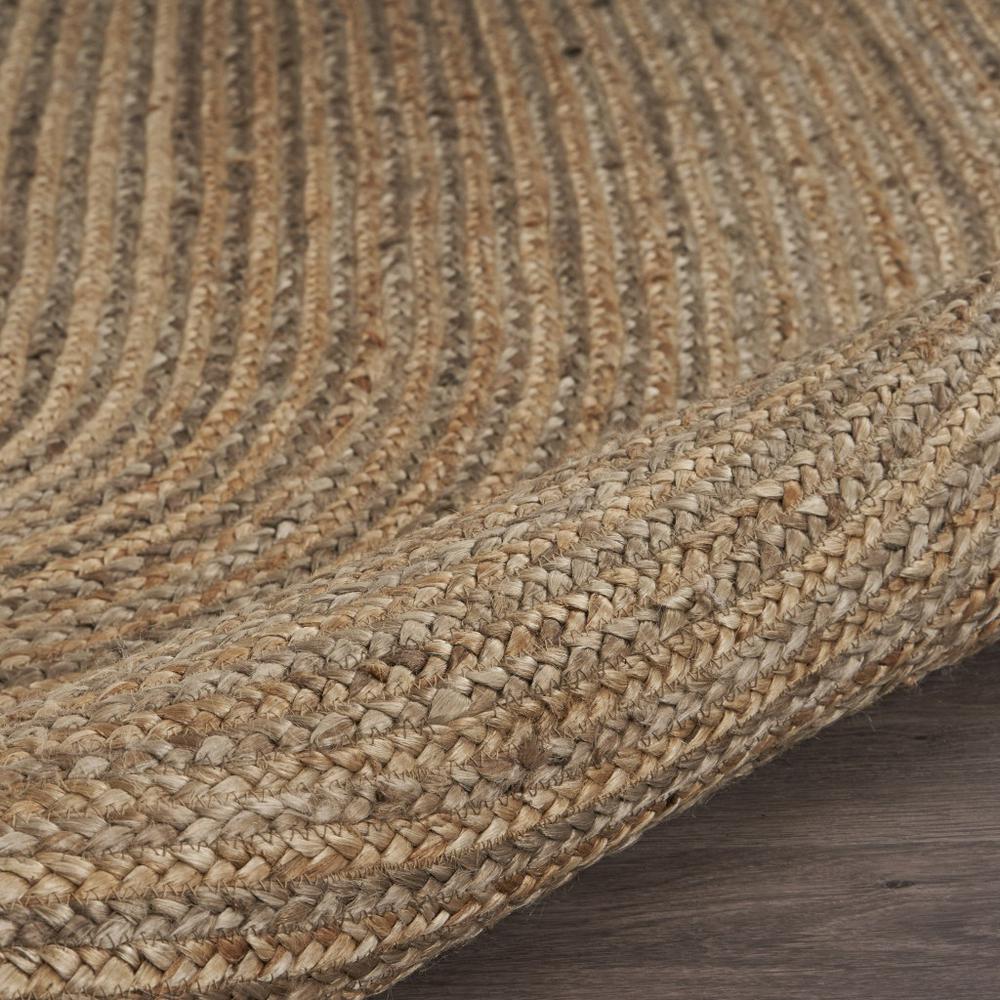 9’ Brown Oval Shaped Jute Area Rug Natural. Picture 5
