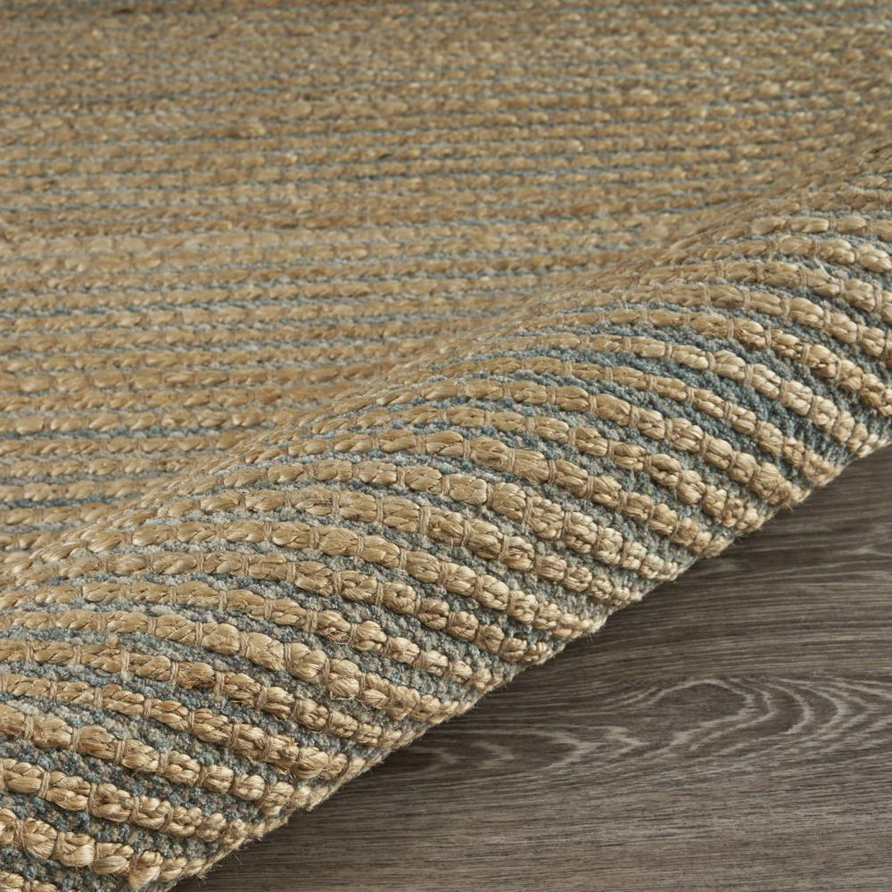 5’ x 8’ Tan and Blue Undertone Striated Area Rug Natural/Blue. Picture 5