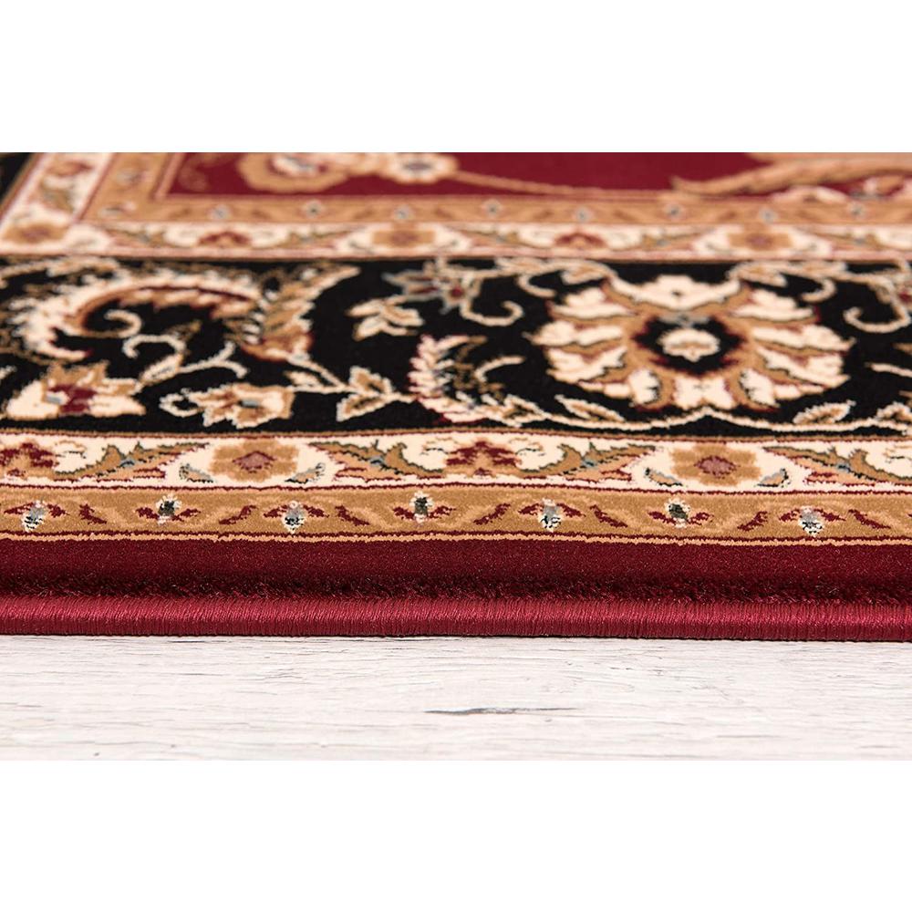 3’ x 13’ Red and Black Ornamental Runner Rug Red Black. Picture 6
