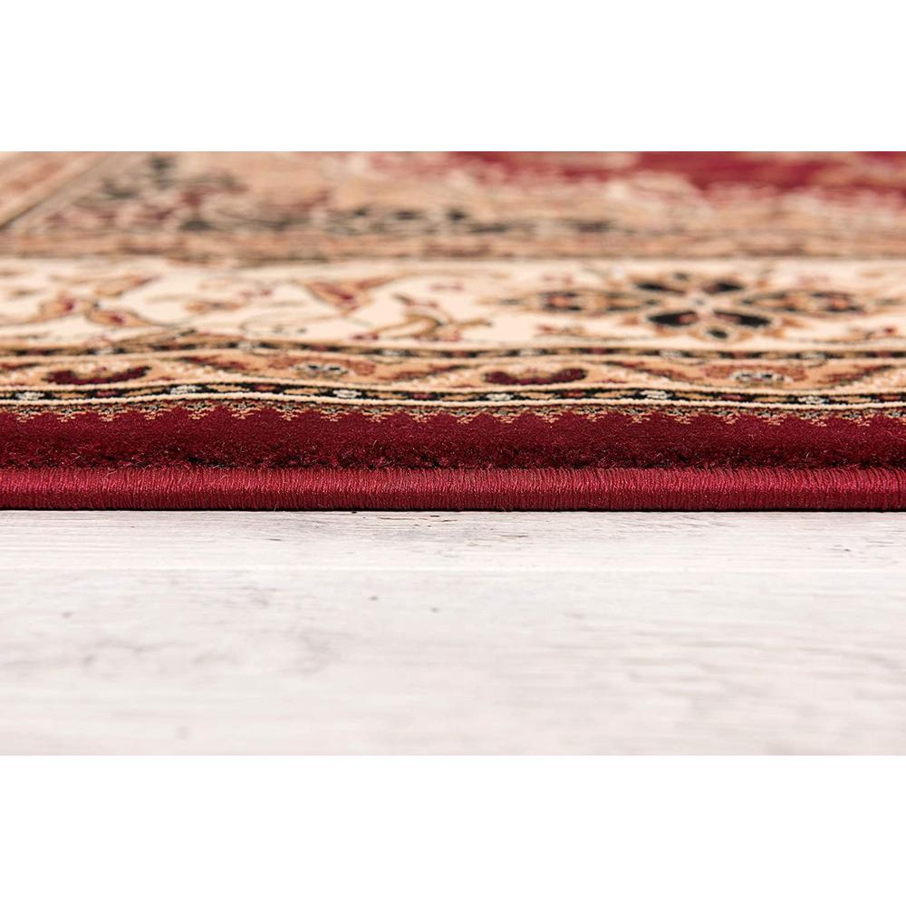 5’ x 8’ Red Floral Medallion Area Rug Red. Picture 5