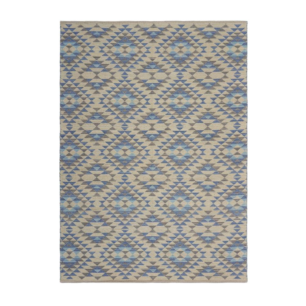 3’ x 5’ Blue Decorative Lattice Area Rug Blue. Picture 9