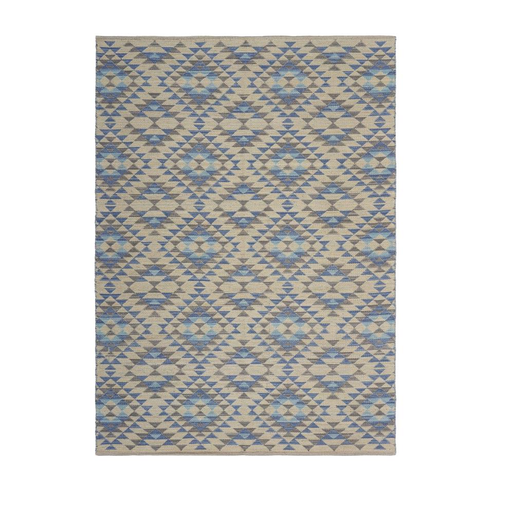 5’ x 7’ Blue Decorative Lattice Area Rug Blue. Picture 9