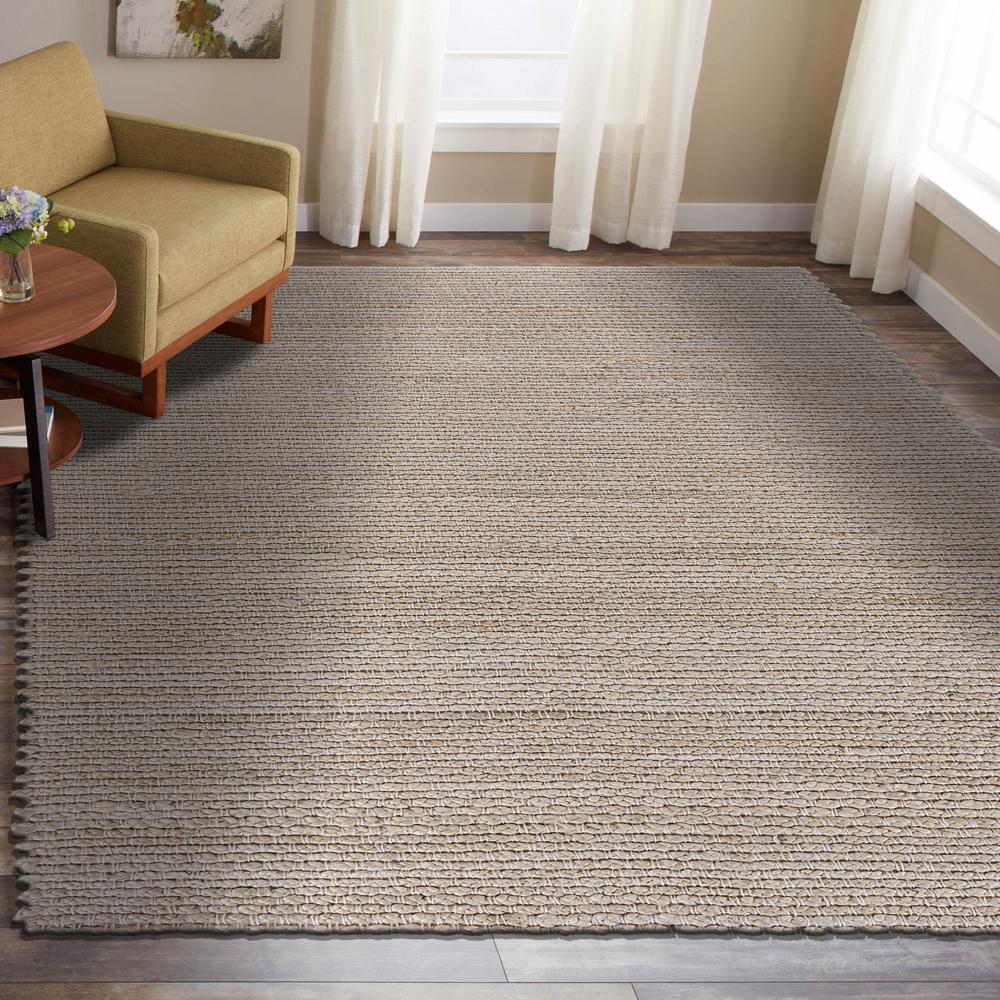 5’ x 8’ Natural Bleached Contemporary Area Rug BLEACH. Picture 8