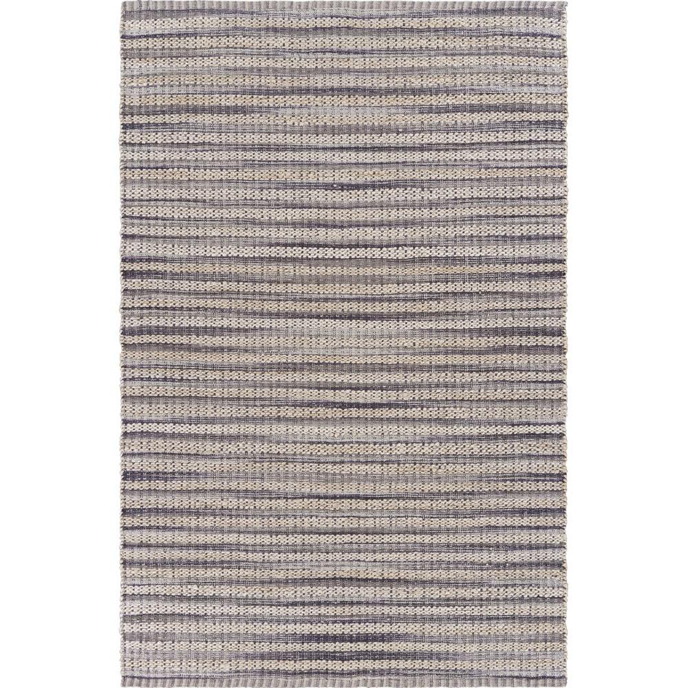 8’ x 10’ Brown and Gray Striped Area Rug BROWN. Picture 1