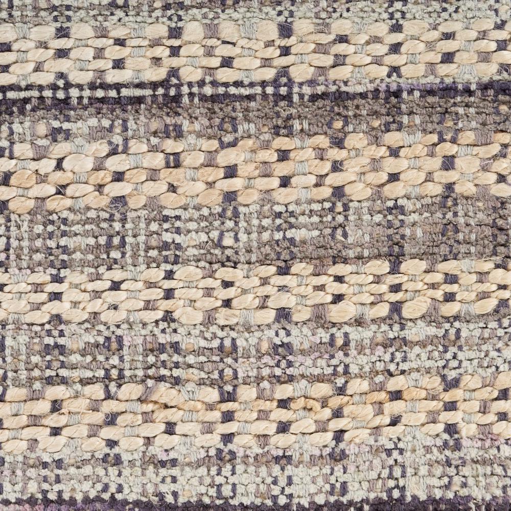 8’ x 10’ Brown and Gray Striped Area Rug BROWN. Picture 2