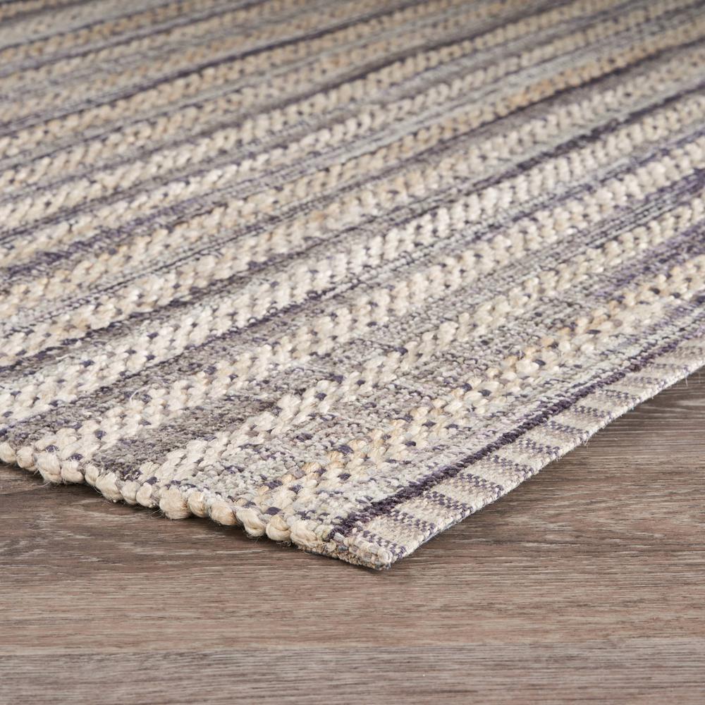 8’ x 10’ Brown and Gray Striped Area Rug BROWN. Picture 6