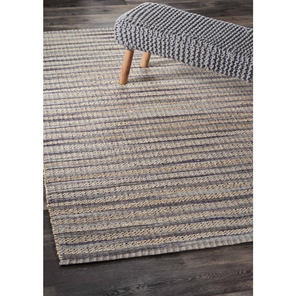 8’ x 10’ Brown and Gray Striped Area Rug BROWN. Picture 7