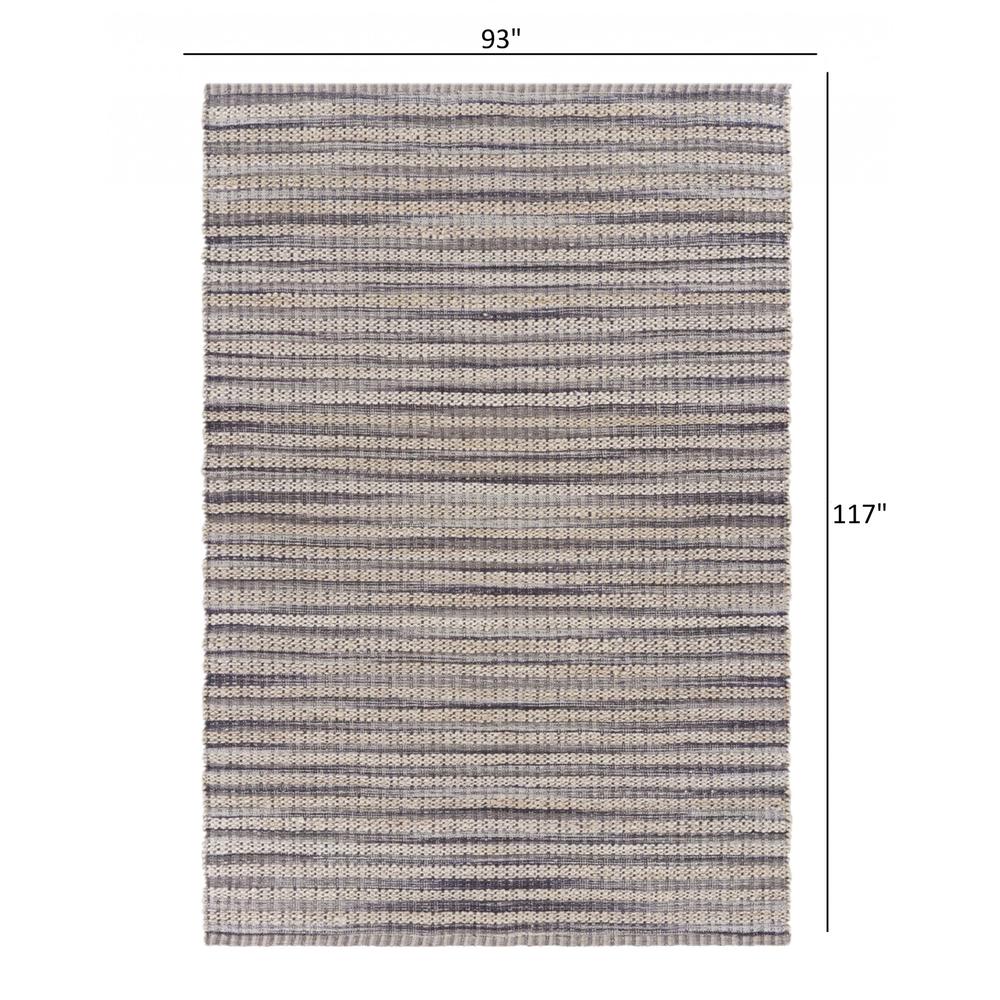 8’ x 10’ Brown and Gray Striped Area Rug BROWN. Picture 9