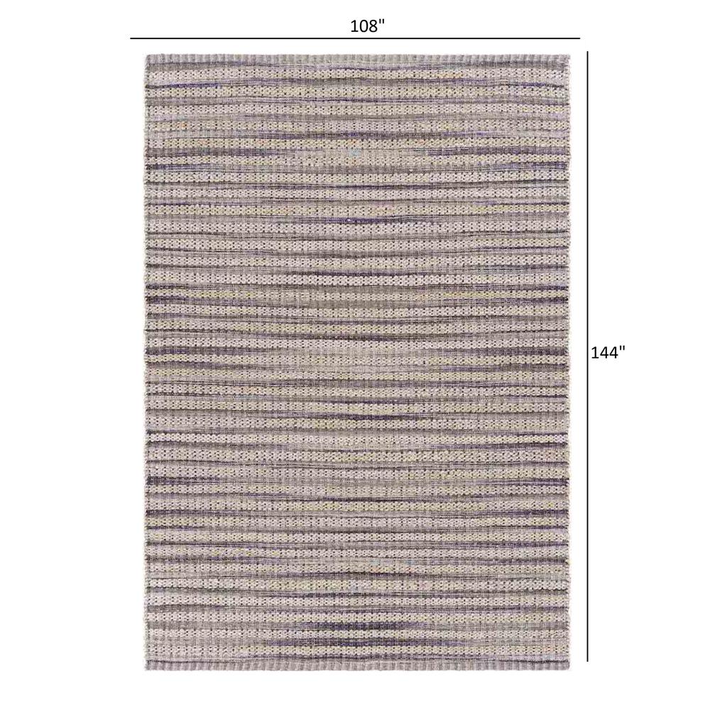 9’ x 12’ Brown and Gray Striped Area Rug BROWN. Picture 9