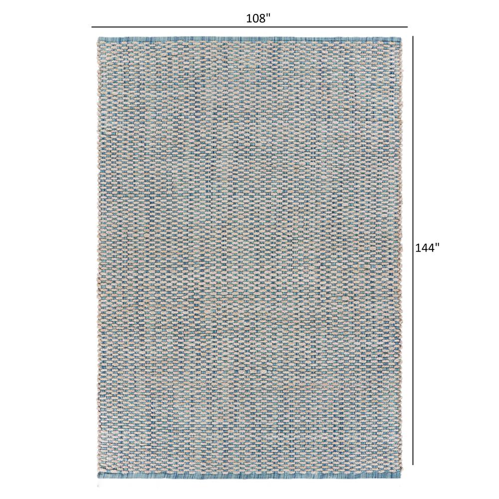9’ x 12’ Blue and Beige Toned Area Rug BLUE. Picture 9
