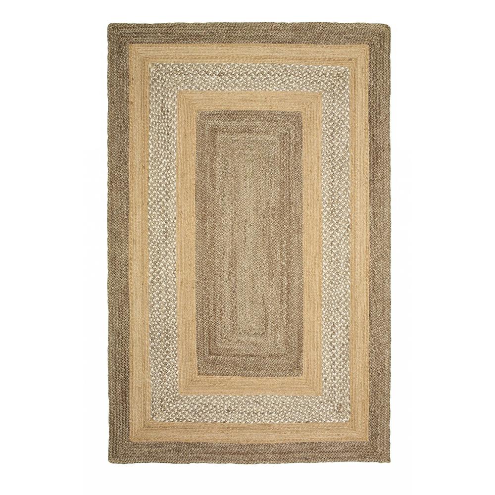 4’ x 6’ Tan and Beige Bordered Area Rug Tan. Picture 7
