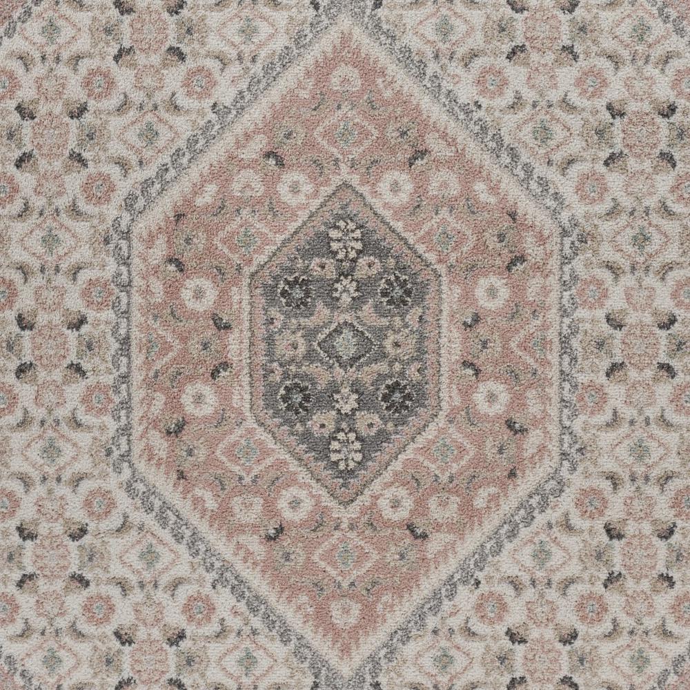 8’ x 10’ Gray and Blush Traditional Area Rug Gray/Ivory/Pink. Picture 2
