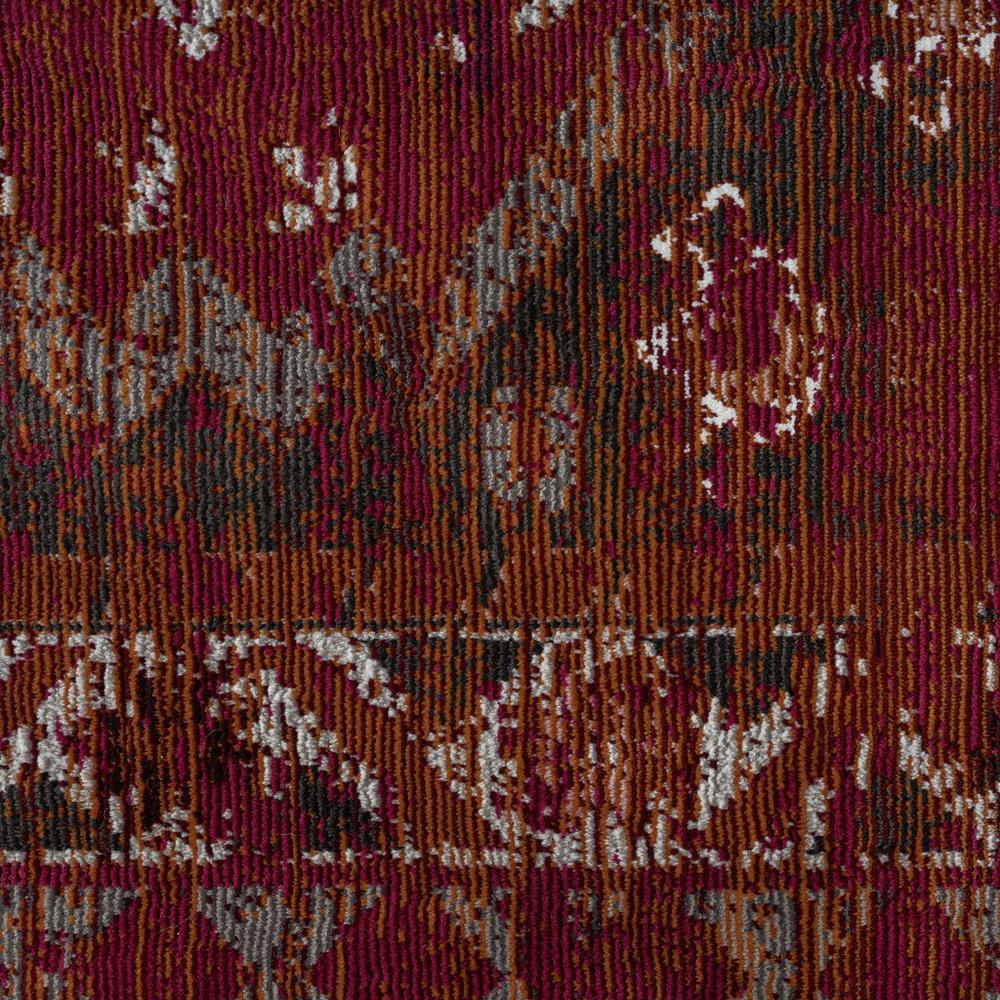 5’ x 8’ Deep Red Traditional Area Rug Polypropylene. Picture 2