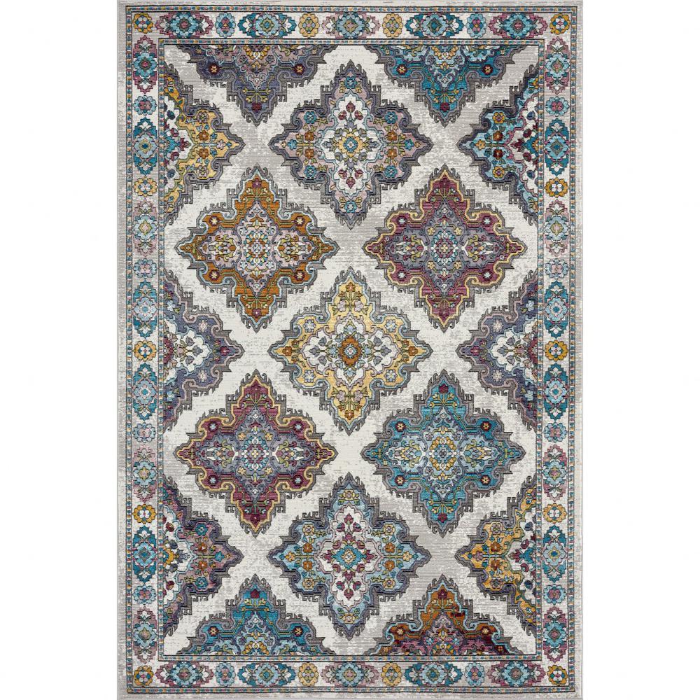 5’ x 8’ Blue Traditional Floral Motifs Area Rug 100% Polypropylene. Picture 1