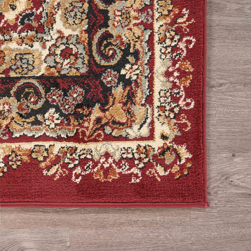 5’ x 7’ Red Royal Medallion Area Rug Red. Picture 2