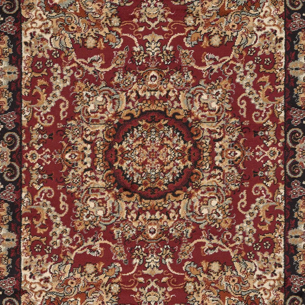 5’ x 7’ Red Royal Medallion Area Rug Red. Picture 6