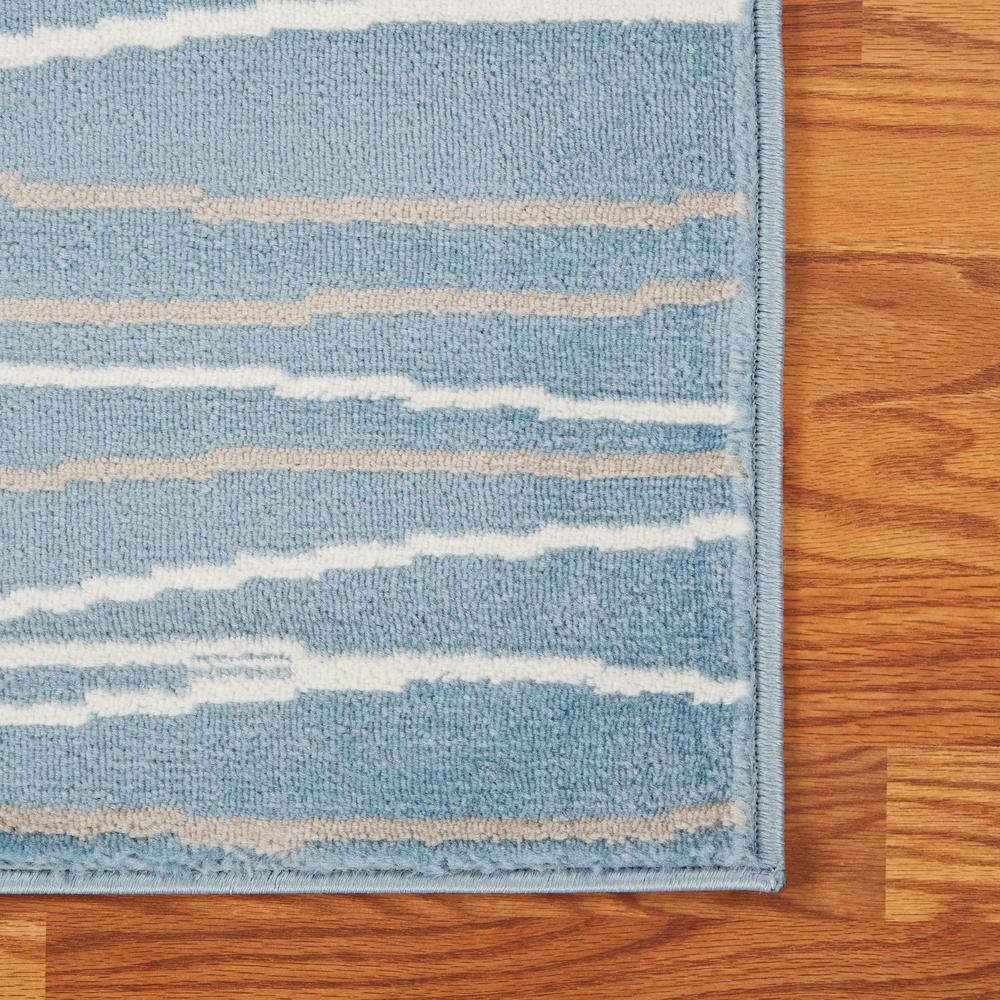 5’ x 7’ Blue Contemporary Waves Area Rug Blue. Picture 6