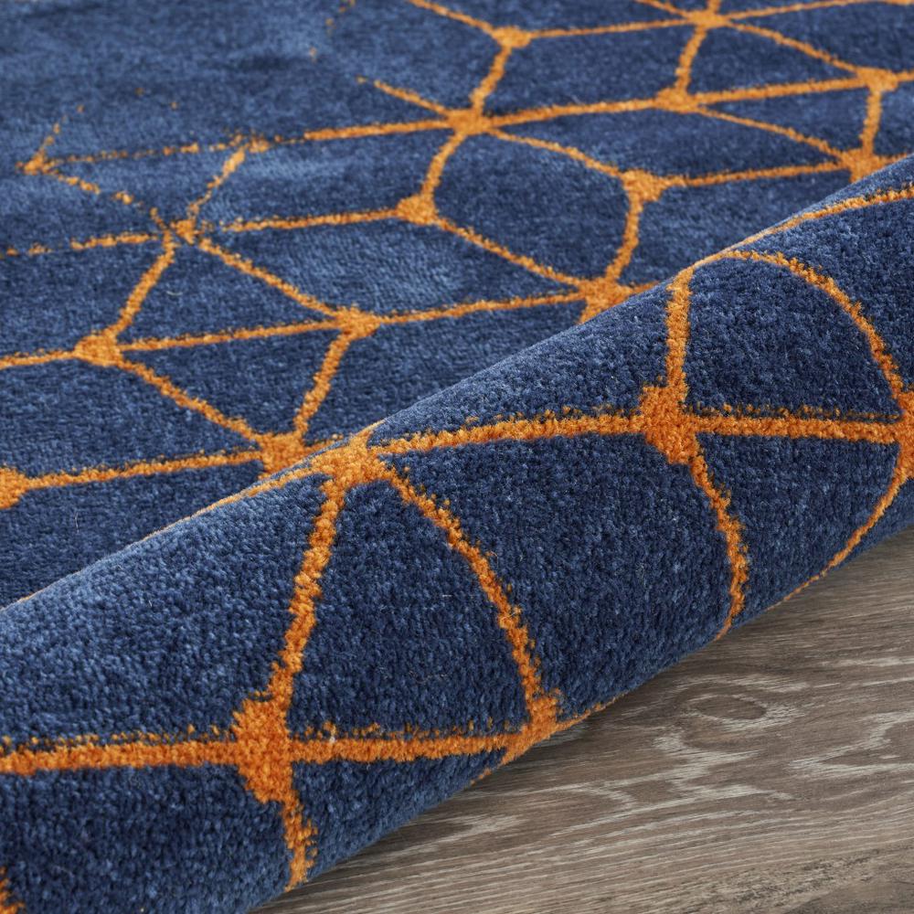 5’ x 7’ Navy and Orange Honeybee Area Rug Blue/Gold. Picture 6